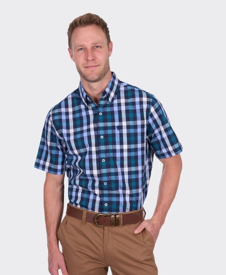 Thomas Cook Shirt S/S John - Navy/Blue