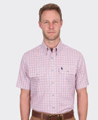 Thomas Cook Shirt S/S Robert - Red/Tan