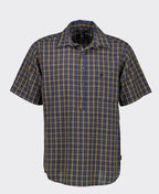 Swanndri Paihia S/S Shirt - Navy/Amber Grid