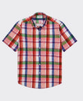 Cambridge Shirt S/S Portsea Bright Check - Rust