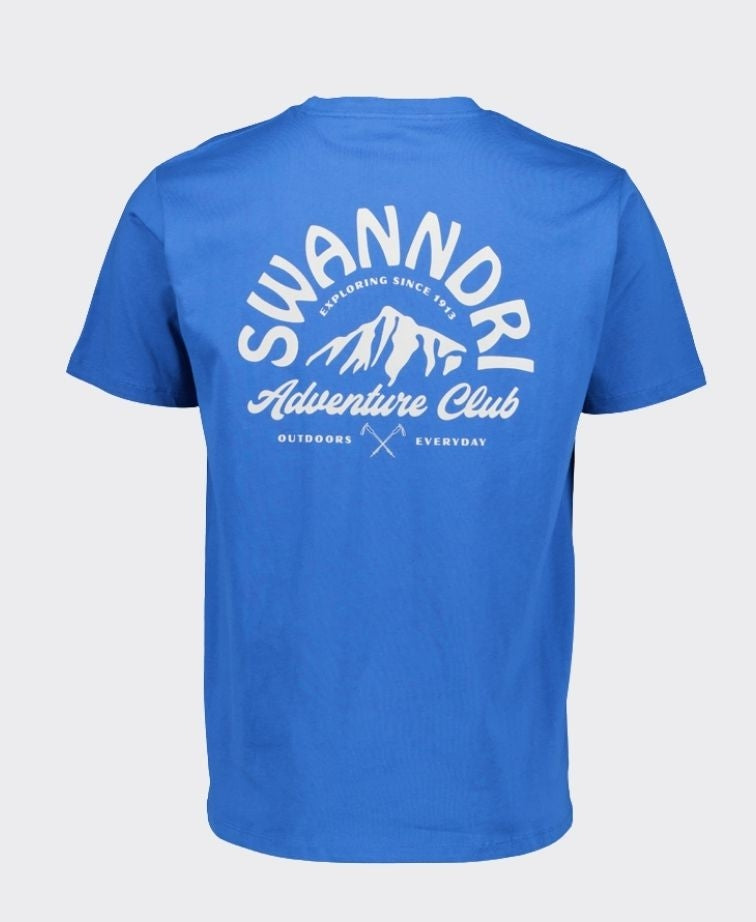 Swanndri T-Shirt Mountain Top Printed - Blue/Platinum