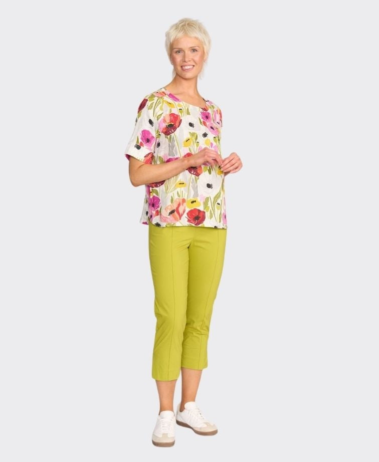 Esplanade Pant 7/8 Cotton/Nylon - Chartreuse