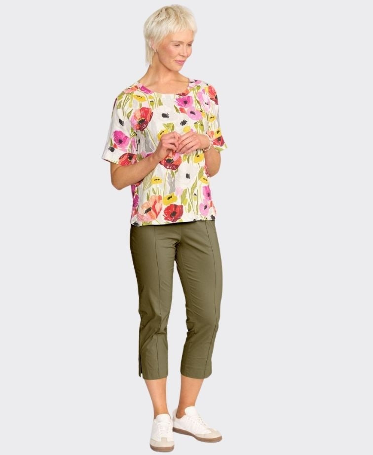 Esplanade Pant 7/8 Cotton/Nylon - Kelp