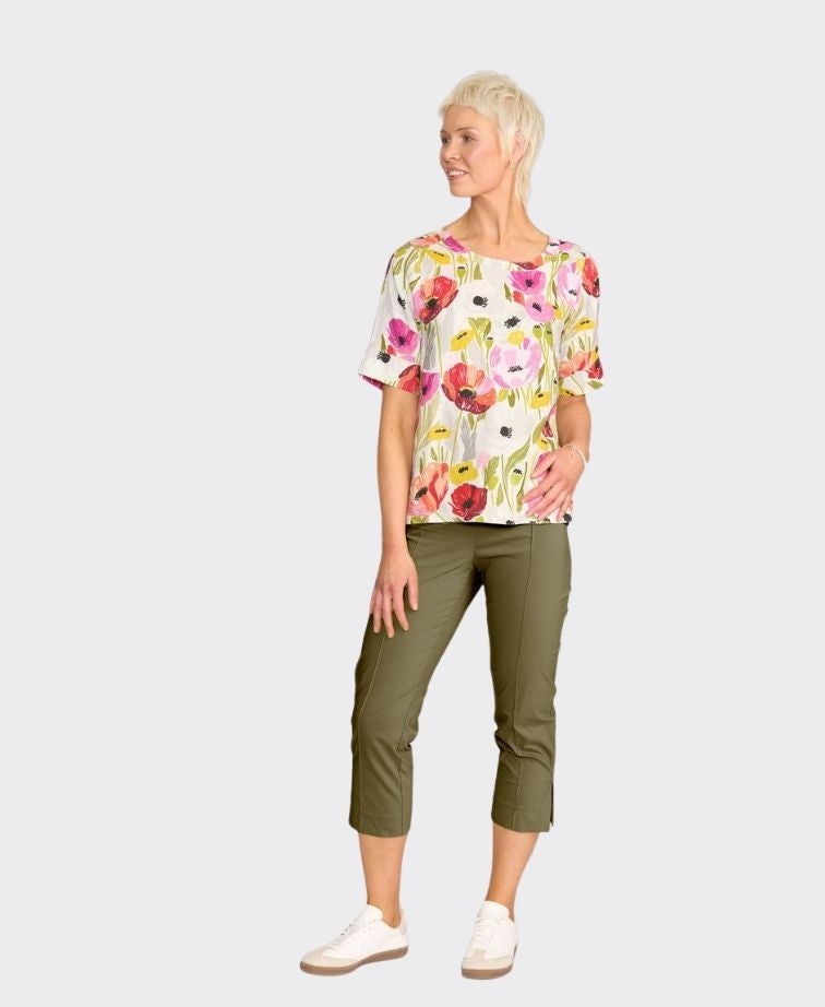 Esplanade Pant 7/8 Cotton/Nylon - Kelp