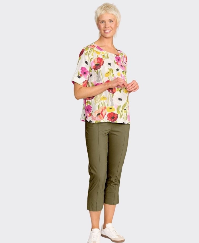 Esplanade Pant 7/8 Cotton/Nylon - Kelp