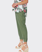 Gordon Smith Pant Sarah Rib Waist Linen - Khaki