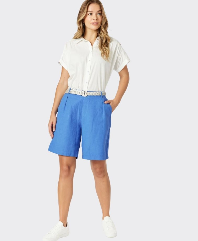 Gordon Smith Short Lino Loose Fit - Sardinia Blue