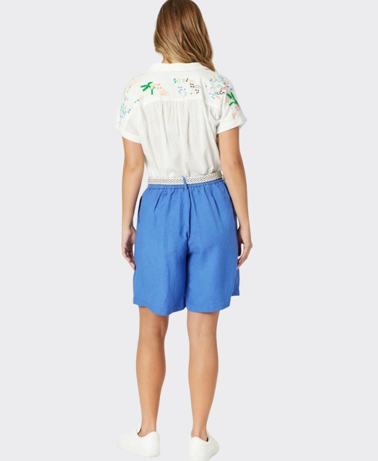 Gordon Smith Short Lino Loose Fit - Sardinia Blue