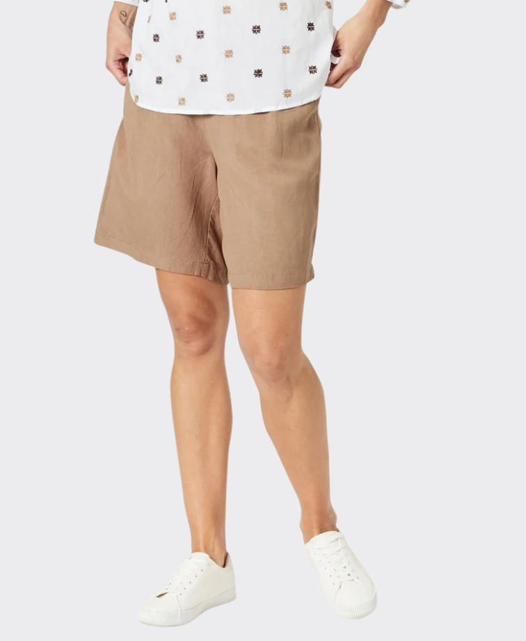 Gordon Smith Short Lino Loose Fit - Nutmeg