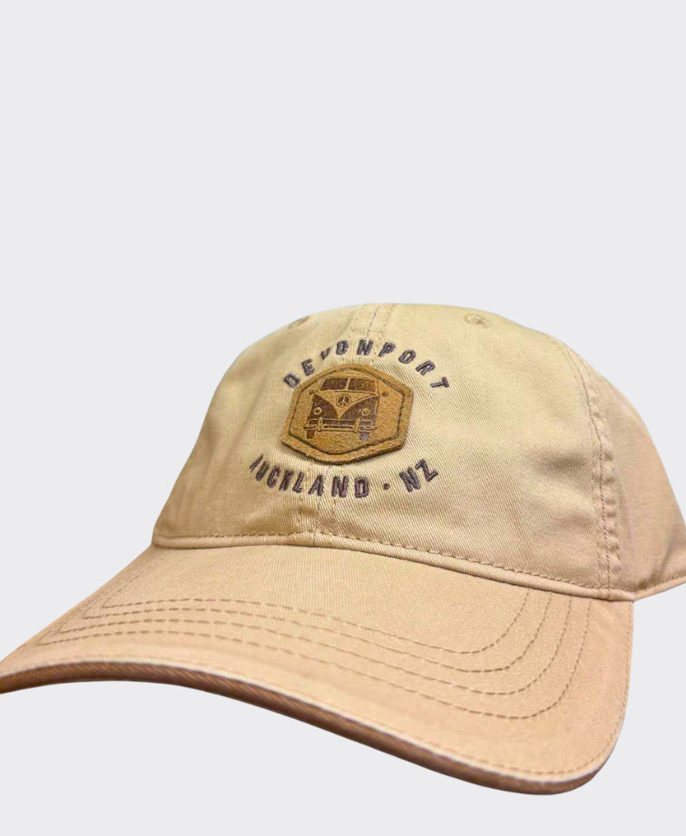 Pacific Creations Mens Casual Cap Combi Patch - Stone