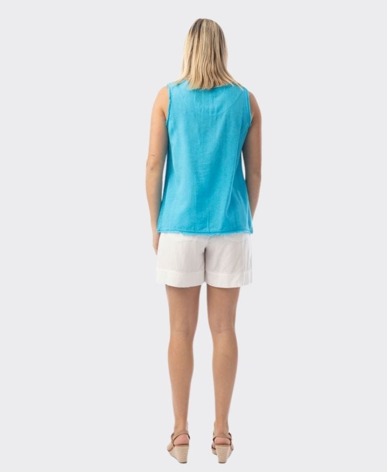 Orientique Cami Linen Essentials - Aqua