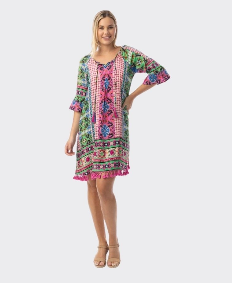 Orientique Dress Tassels Sao Bento - Print