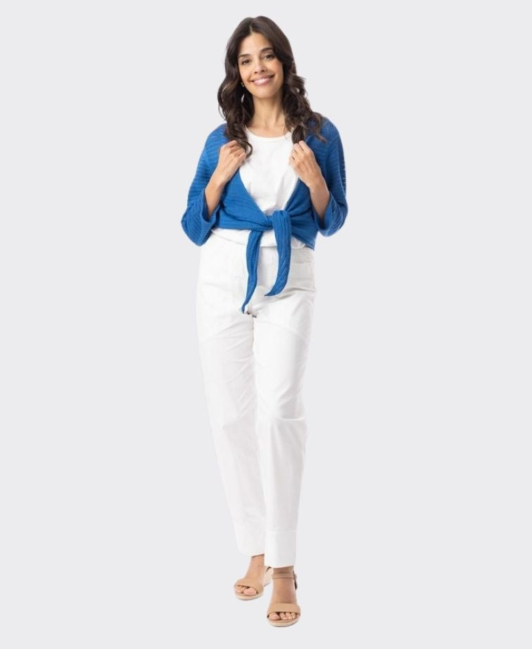 Orientique Knit Essentials Tie Shrug - Blue