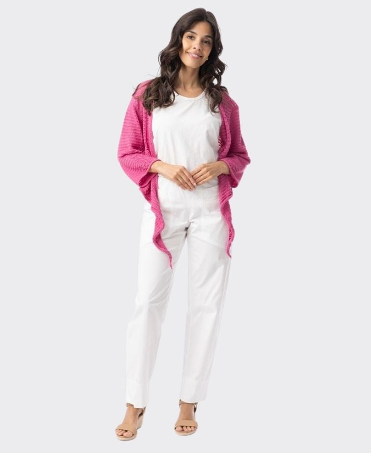 Orientique Knit Essentials Tie Shrug - Pink