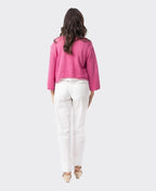 Orientique Knit Essentials Tie Shrug - Pink