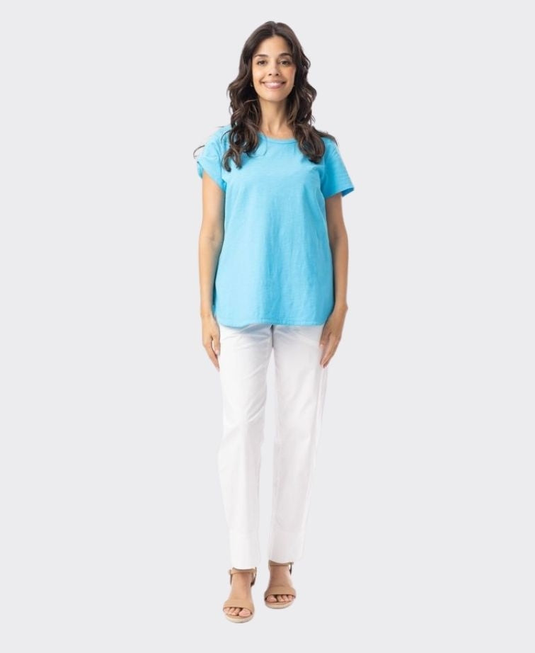 Orientique Tee Crew Knit Essentials - Turquoise