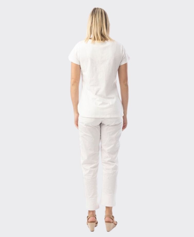 Orientique Tee Vee Knit Essentials - White