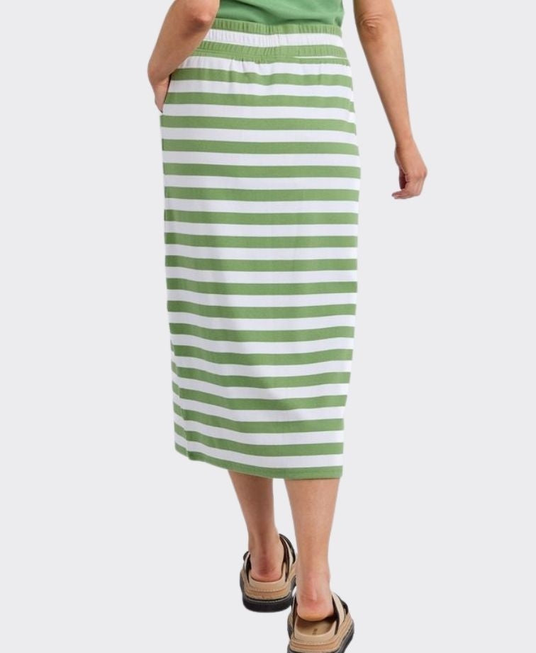Elm Skirt Sunset Stripe - Green/White