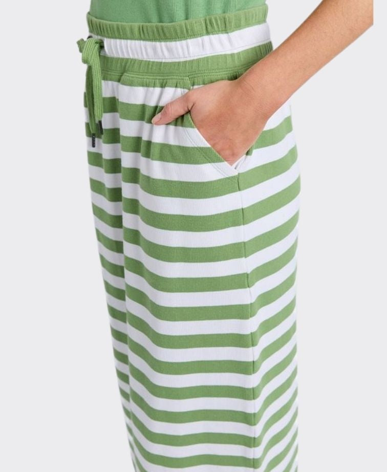 Elm Skirt Sunset Stripe - Green/White