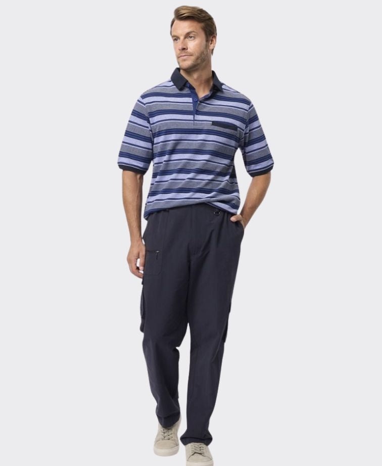 Breakaway Polo S/S Haddon Cotton Pique - Twilight