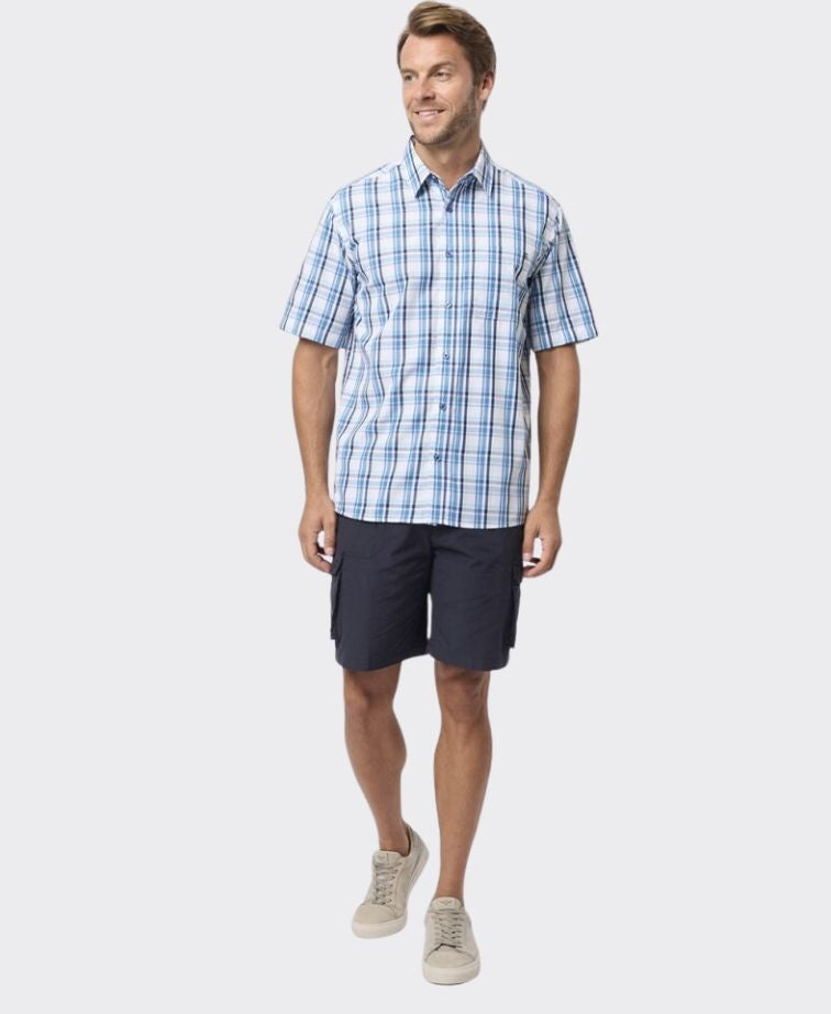 Breakaway Shirt S/S Trev Bamboo Blend - Teal Blue
