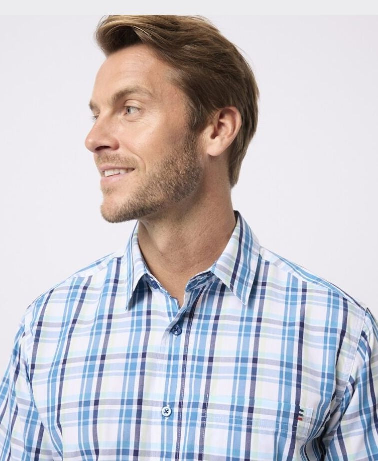 Breakaway Shirt S/S Trev Bamboo Blend - Teal Blue