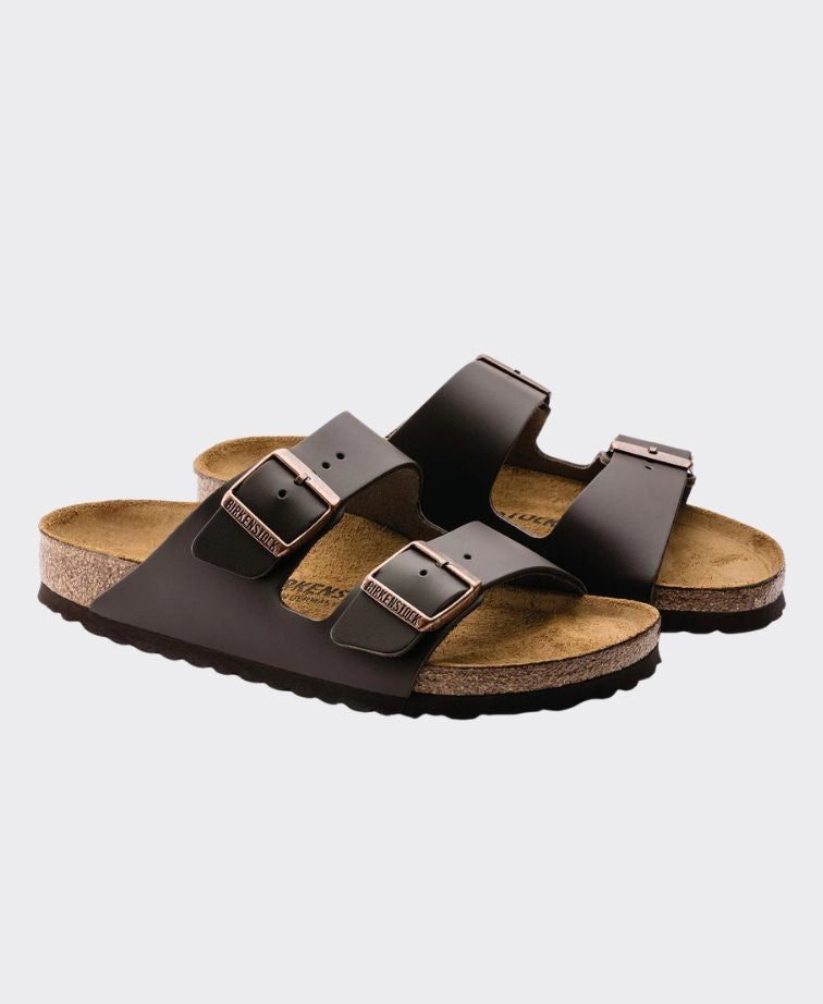 Birkenstock Arizona Smooth Leather Dark Brown Regular - Dark Brown
