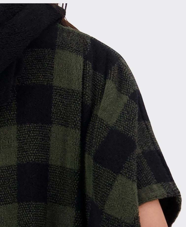 Swanndri Sumner V3 Adult Hooded Towel - Olive/Blk Check