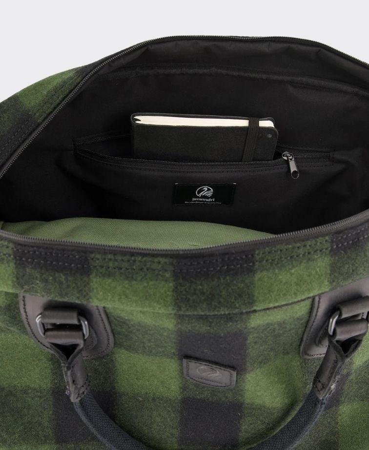 Swanndri Kingston Weekender Bag - Olive/Blk Check
