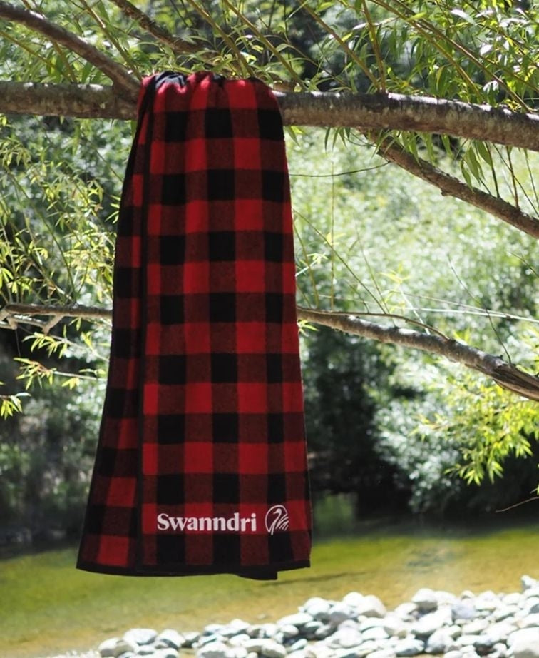 Swanndri Beach Towel v3 - Red/Blk Check