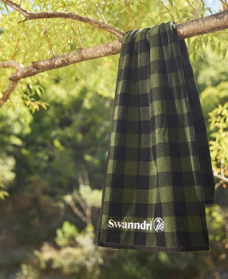 Swanndri Beach Towel v3 - Olive/Blk Check