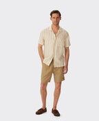 RMW Mullum Linen Resort S/S Shirt - White Tan