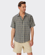 RMW Toby Linen S/S Shirt - Navy Sage White