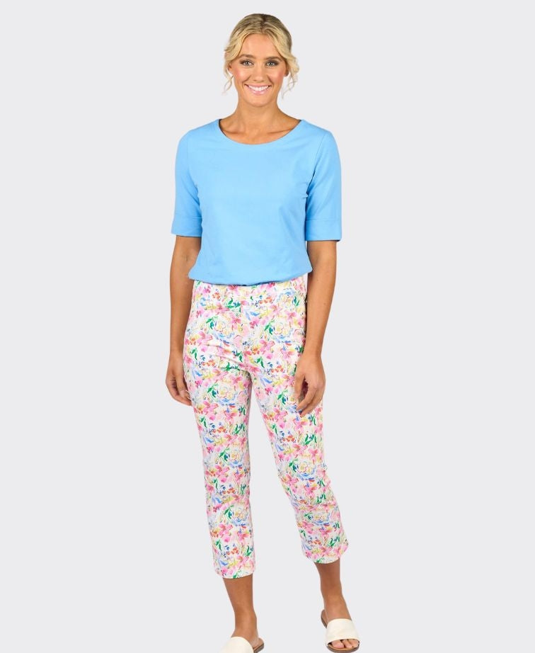Vassalli Pant Pull On Lightweight Slim Leg 7/8 - Porto