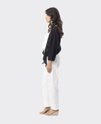 Orientique Knit Essentials Tie Shrug - Black