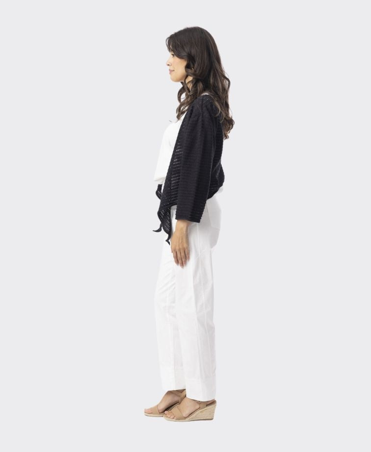 Orientique Knit Essentials Tie Shrug - Black