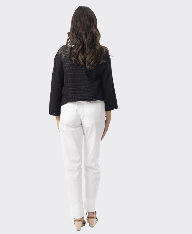 Orientique Knit Essentials Tie Shrug - Black