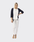Orientique Knit Essentials Tie Shrug - Navy