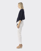 Orientique Knit Essentials Tie Shrug - Navy