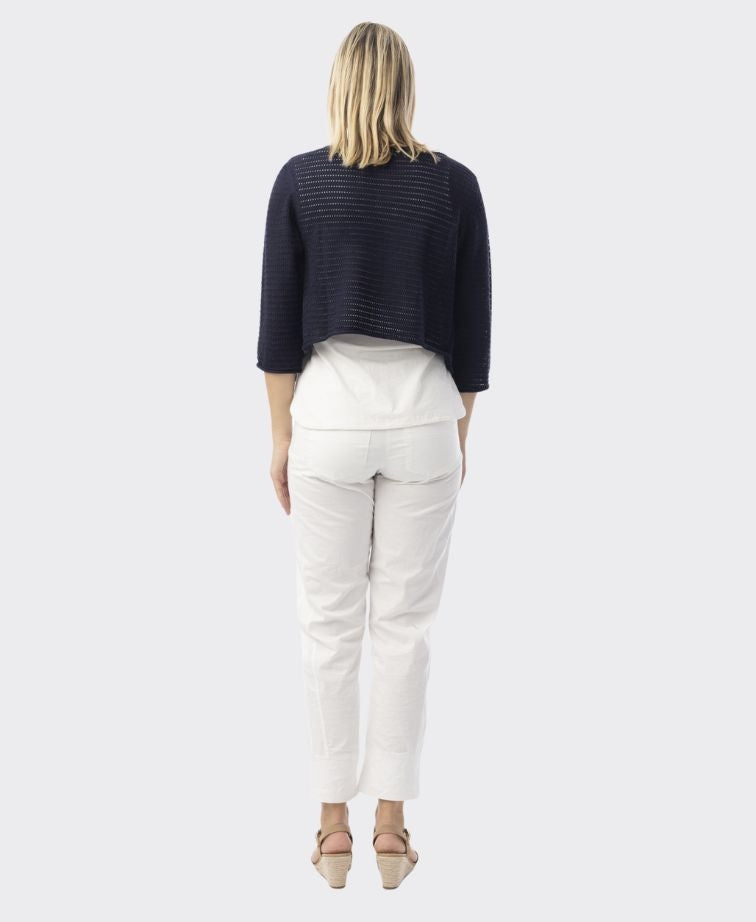 Orientique Knit Essentials Tie Shrug - Navy