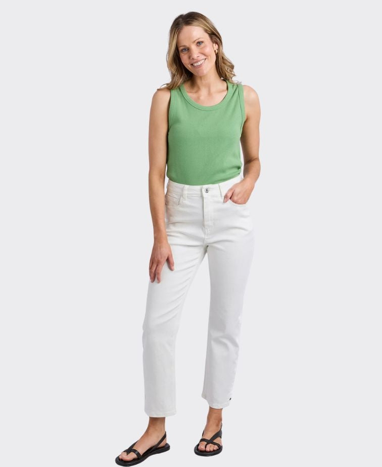 Elm Tank Rib Crew - Forest Green