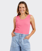 Elm Tank Rib Crew - Pink Lemonade