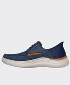 Skechers Slip-Ins Relaxed Fit: Hasting Navy/Silver - Navy/Silver