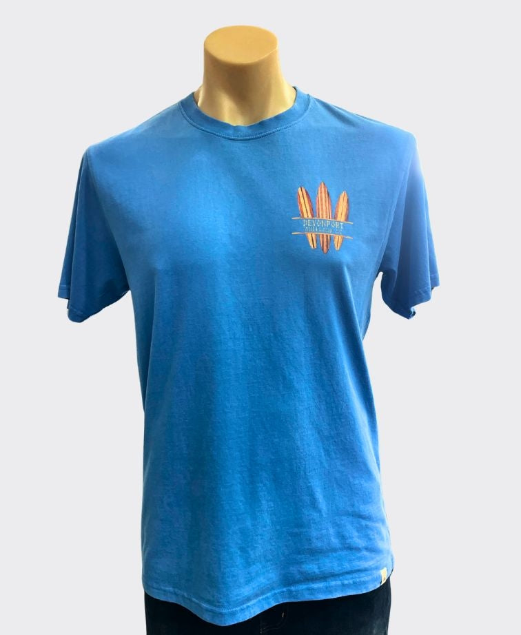 Pacific Creations Tee Mens Vintage Woody - Bright Blue
