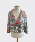 Preen Blazer Panel Split Linen Print - Colour Fusion
