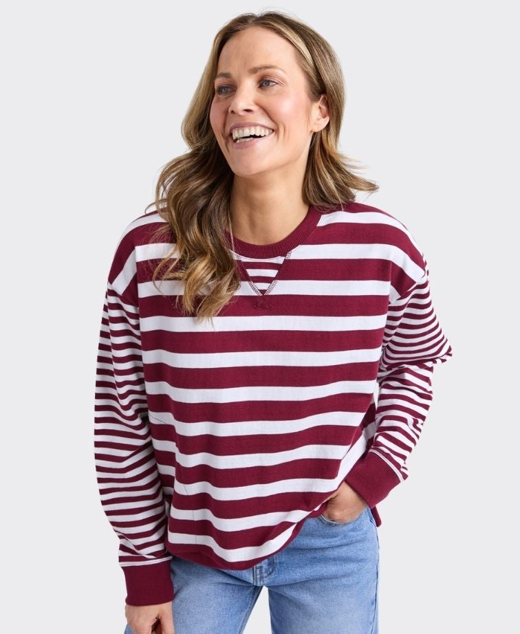 Elm Sweat All Sorts Crew - Plum