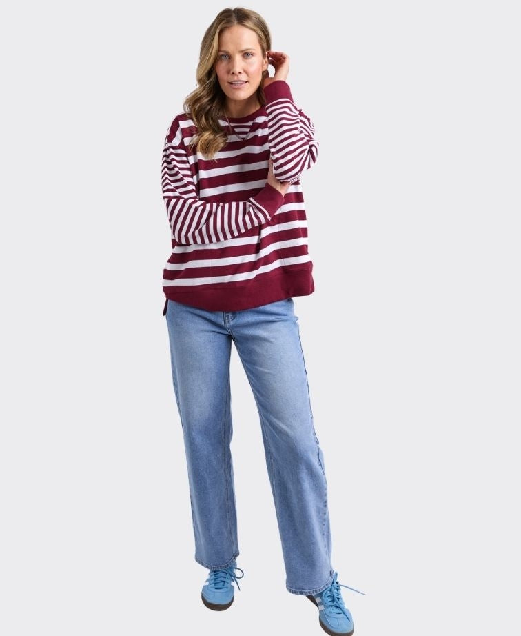 Elm Sweat All Sorts Crew - Plum