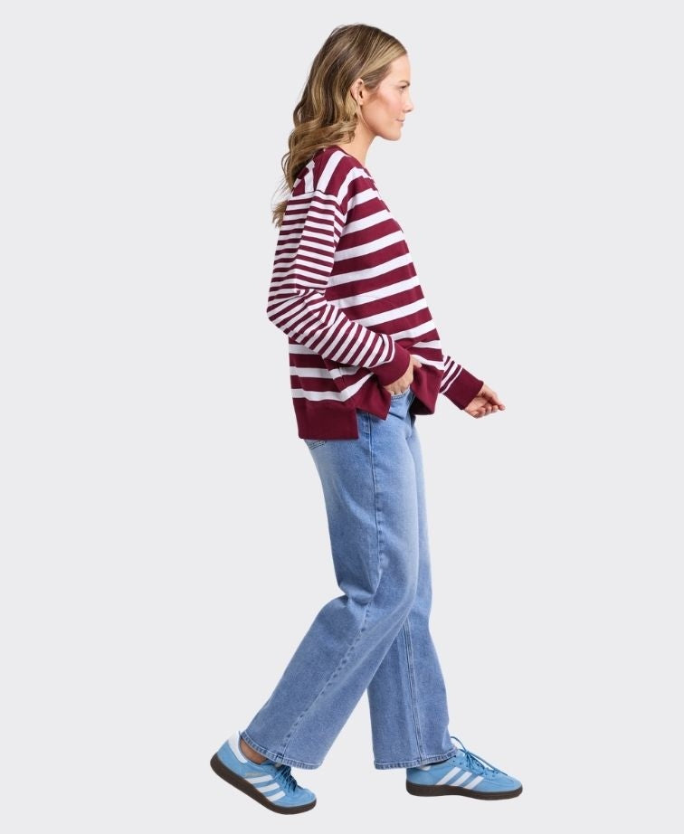 Elm Sweat All Sorts Crew - Plum