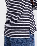 Elm Tee L/S Drea Stripe - Navy/White