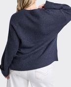Elm Knit Intersia Heart - Navy